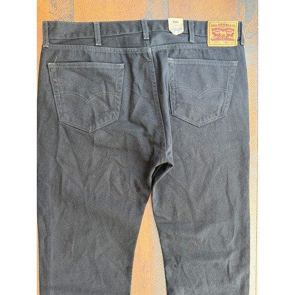 Levi's 505 Jeans Mens 40x32 Black Regular Fit Straight Leg Denim Zip Fly Cotton - Picture 9 of 12